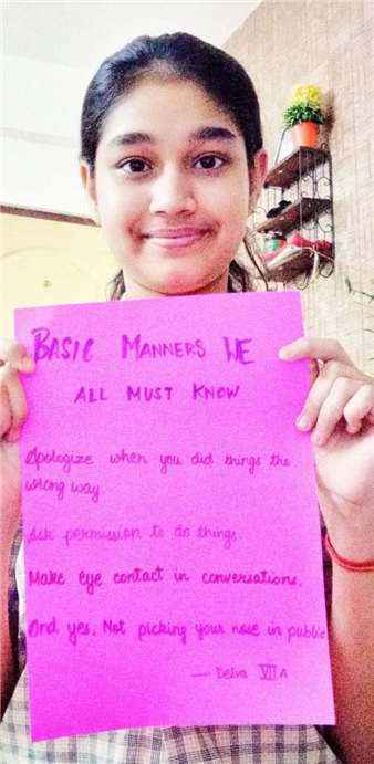 Netiquettes - Our 7th Graders Proved That Maturity Does Not Come By Age it Is About Good Manners
